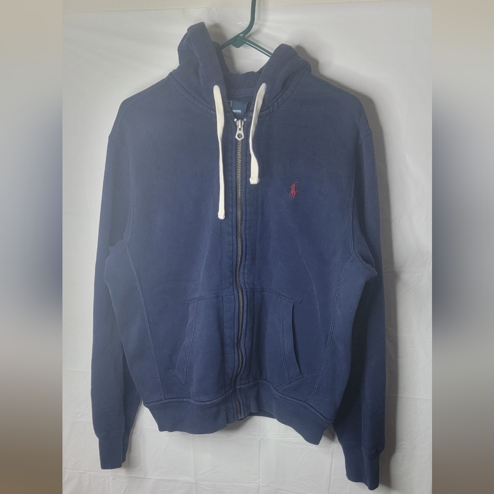 Men's Vintage Ralph Lauren Polo Navy Blue Classic Hoodie
